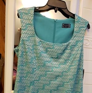 NWT teal sleeveless dress from Italy